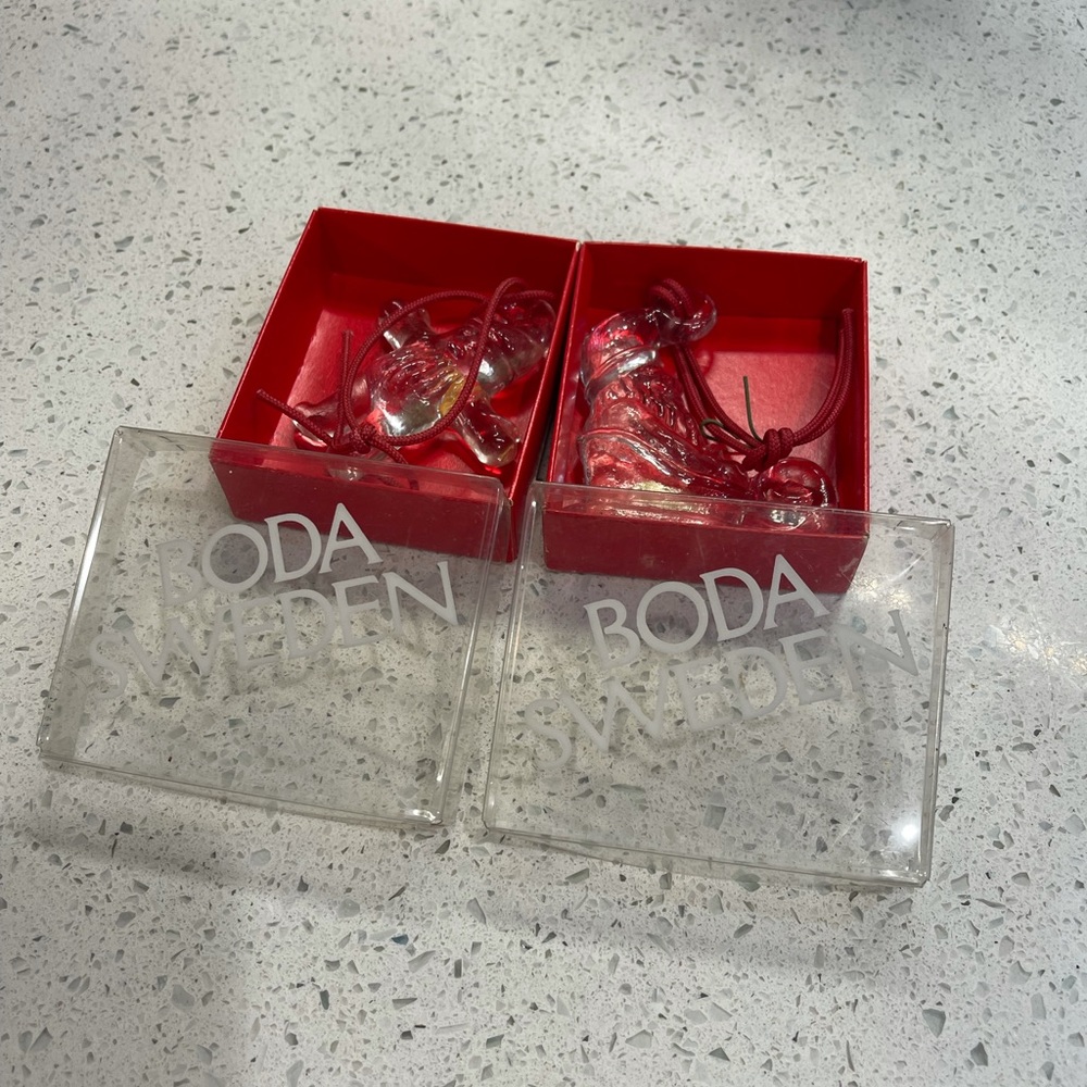 Kosta Boda glass ornaments